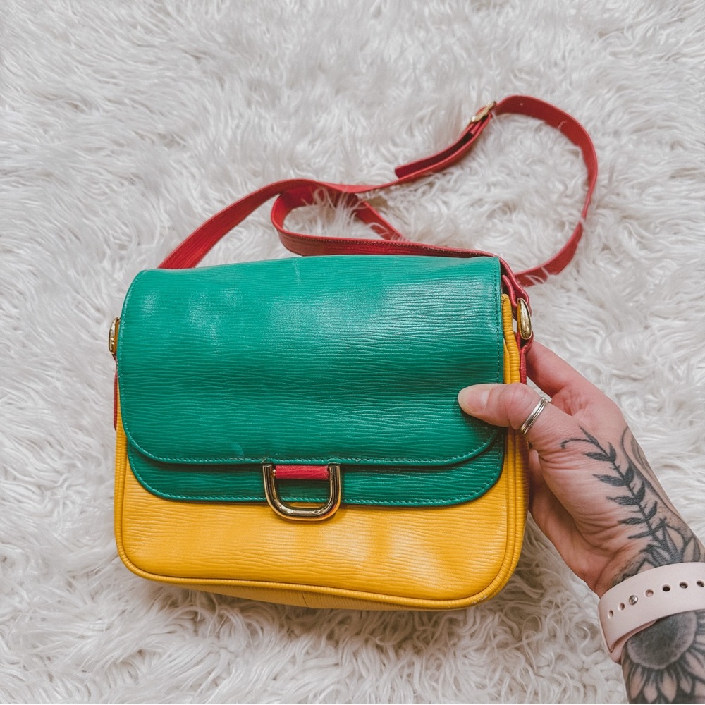 Vintage retro Italian color block purse La Folie